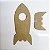 Escultura Foguete em MDF Pintura Infantil - Imagem 3