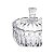 Potiche Decorativo Cristal  com tampa Leaf 9x14cm Rojemac - Imagem 2