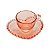 Conjunto 4 Xicaras Café Cristal C/pires Coração Pearl Rosa - Imagem 1