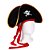Chapéu de Pirata Caveira Branca - Imagem 1