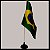 Bandeira De Mesa C/ Haste E Base Brasil 14x21cm - Imagem 2