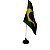 Bandeira De Mesa C/ Haste E Base Brasil 14x21cm - Imagem 1