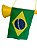 Corneta  Vuvuzela  Com Bandeira do Brasil 32cm - Imagem 5