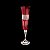 Conjunto com 6 Taças de Cristal Champagne 175ml  Vermelho Rubi - Rojemac - Imagem 3