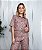 Camisa Cropped Clara Estampada Rosa - Imagem 1