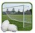 Rede De Futebol de Campo 7,5 Metros. Fio 4mm - Altura 2,50m x  Fundo 1,50m x 1,0m de haste.  - 2 Unidades - Imagem 1