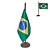 Bandeira De Mesa País Brasil - FDB - Imagem 1