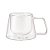 Conjunto de 2 xícaras com parede dupla para café ou chá - Vidro Borossilicato - 180ml - Imagem 3