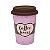 Copo em Cerâmica com tampa de Silicone - Modelo Coffee Lovers - 300ml - Imagem 3
