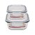 Kit 2 Potes Herméticos Quadrados em Vidro Borossilicato 800ml e 520ml - Oxford - Imagem 1