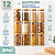 Kit 12 Porta Condimentos e Temperos em Vidro com Tampa De Bambu 210ml - Imagem 2