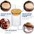 Kit 12 Porta Condimentos e Temperos em Vidro com Tampa De Bambu 210ml - Imagem 4