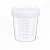 Coletor em Polipropileno 80 mL Transparente com Tampa Branca e Pá – Pacote com 500 Unidades – J.Prolab - Imagem 1