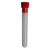Tampa para tubo de ensaio vermelha 12x75 mm em PE - Imagem 1