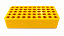 Suporte para 50 Tubos 210 x 105 x 45 mm Amarelo - J.Prolab - Imagem 1