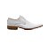 Sapato Social Branco Masculino Cadarço Design Italiano - Imagem 1