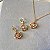 Conjunto brinco e colar flor em zirconia colors - Imagem 3