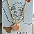 Colar Petra com pingente em pedra fusion gota rosa 18x25 - Imagem 1