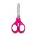 Tesoura escolar sem ponta colorida de inox 13cm Tris - Imagem 3