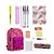 Kit De Material Juvenil Feminino Com Mochila Rosa - Imagem 1