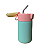 Garrafa térmica mini 260ml com adesivos Vacuum cup - Imagem 2