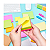 Bloco Adesivo 76mmx76mm Colorido Post-It Jocar Office - Imagem 2