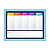 Quadro Planner Colorido Soft 40x30cm Arco Iris Stalo - Imagem 1
