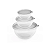 Kit com 3 potes bowls 0,8ml 1,6 e 2,8lt usual plastic - Imagem 1