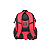Mochila costas hot buttered vermelho dermiwil - Imagem 2