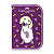 Estojo Escolar Cachorrinho Roxo + 18 Itens Faber-Castell - Imagem 1