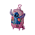 Mochilete 3D stitch rosa diplomata - Imagem 3