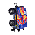 Mochilete 3D race monster azul trucks diplomata - Imagem 4