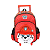 Mochilete com rodas patrulha canina marshal vermelha 3D luxcel - Imagem 4