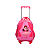 Kit com mochilete com rodas + estojo + lancheira térmica infantil rosa de bailarina yins - Imagem 2