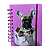 Agenda Espiral pequena Capa dura 104mmX141mm Cachorrinho 168fls Interponte - Imagem 2