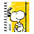 Caderno Capa dura Tilidisco 10Mat/160fls Snoopy Tilibra - Imagem 1
