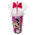 Copo 500ml C/Canudo Minnie Mouse Rosa plasútil - Imagem 1