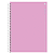 Caderno Espiral Capa dura Uni Colors Rosa 160fls Animativa - Imagem 1