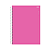 Caderno Espiral Capa dura Colors Rosa 1Mat/80fls Animativa - Imagem 1