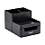 Organizador plástico de Mesa 4 Divisória Preto Brw - Imagem 1
