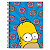 Caderno Espiral Capa dura 10Mat/160fls The Simpsons Tilibra - Imagem 1