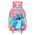 Mochilete Com Rodas Stitch Rosa Luxcel - Imagem 1
