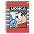 Caderno Espiral Capa dura 01Mat/80fls Turma da Mônica Animativa - Imagem 1