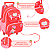 Mochila de carrinho Moranguinho Vermelho Clio - Imagem 2