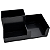 Organizador Plástico Preto/Branco C/3div Sutt - Imagem 1