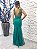 Vestido Zaya longo verde esmeralda tule bordado - Imagem 3