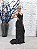Vestido Avril longo preto pedraria com franjas de paetê 40 - Imagem 2
