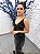 Vestido Avril longo preto pedraria com franjas de paetê 40 - Imagem 3