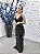 Vestido Avril longo preto pedraria com franjas de paetê 40 - Imagem 1