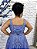 Vestido Melinda longo azul hortênsia 48 - Imagem 4